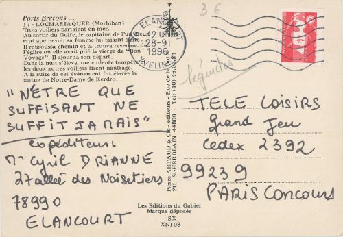 Trois voiliers partaient en mer…