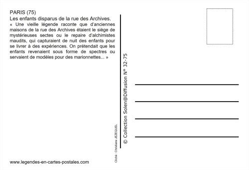 Les enfants disparus de la rue des Archives